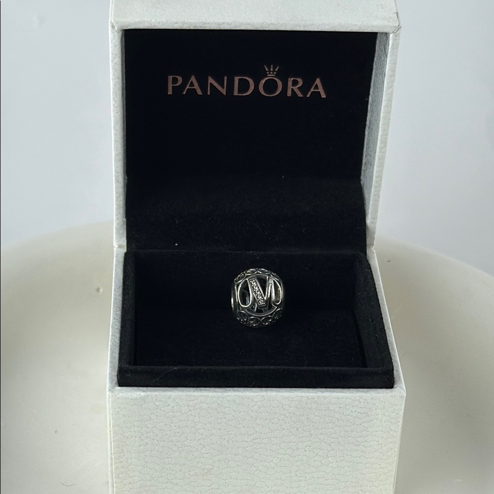 Pandora 925 Silver Charm Letter M